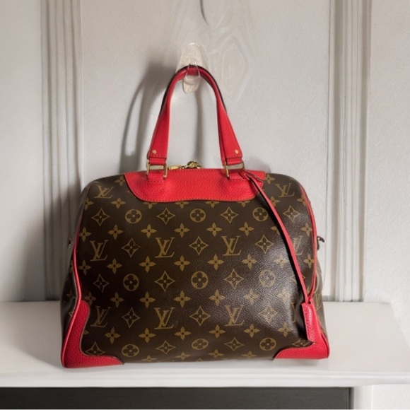 Louis Vuitton Retiro Contemporary with Signature Print & Red Leather Trim - Picture 1 of 15